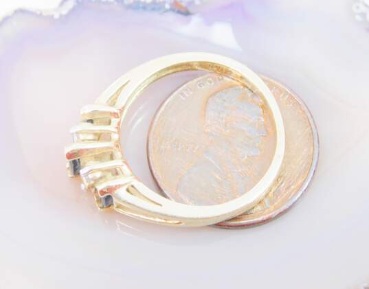 Elegant 10k Yellow Gold Iolite & Diamond Accent Ring 3.2g image number 5
