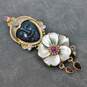Sajen 925 Pink Tourmaline Opal Garnet Onyx Mother Of Pearl Tanzanite Goddess Pendant Brooch 31.8g image number 1