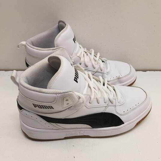 Puma Rebound Joy White Black Athletic Sneakers Men's Size 7 image number 3