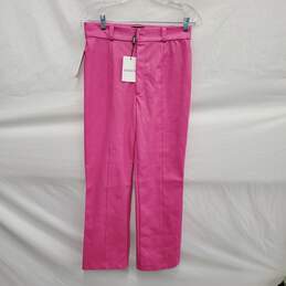 NWT Bardot WM's Polly Vegan Leather Hot Pink Ankle Pants Size 6