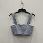 NWT Womens Blue Check Sleeveless Cropped Top And Pants Two Piece Set Size M image number 2