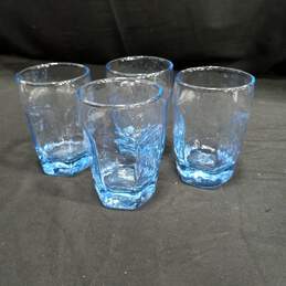 Set of 4 Light Blue Glass Cups alternative image