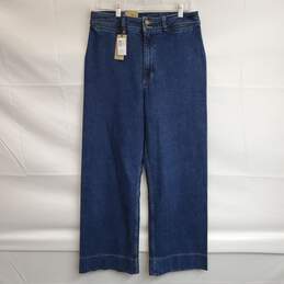 Thrills Women’s Size 10 US Wide Leg Belle Crop Stretch Jeans Blue High Waist