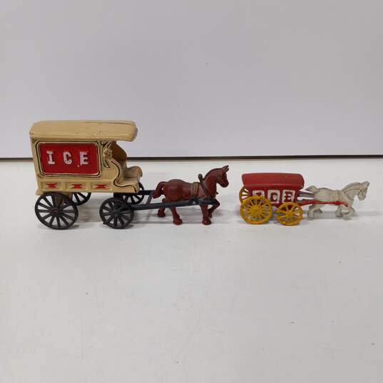 Bundle of Cast-Iron Model Horse-Drawn Ice Wagons image number 1
