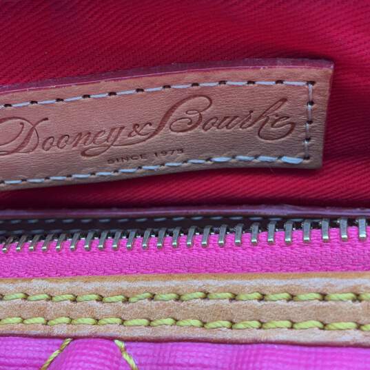 Dooney & Bourke Womens Pink Quilted Double Handle Inner Pocket Handbag Purse image number 5
