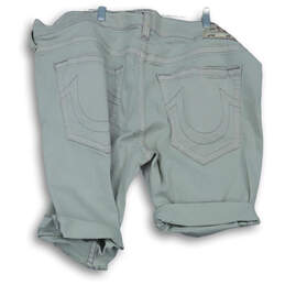 Mens Gray Denim Medium Wash Pockets Stretch Casual Jean Shorts Size 42 alternative image