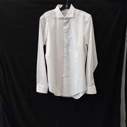 Calvin Klein Infinite Non Iron Stretch Slim Fit Stretch Collar White Button Up Dress Shirt Size 34/35M