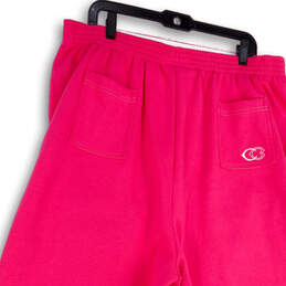 NWT Womens Pink Flat Front Elastic Waist Pockets Pull-On Jogger Pants Sz 3X
