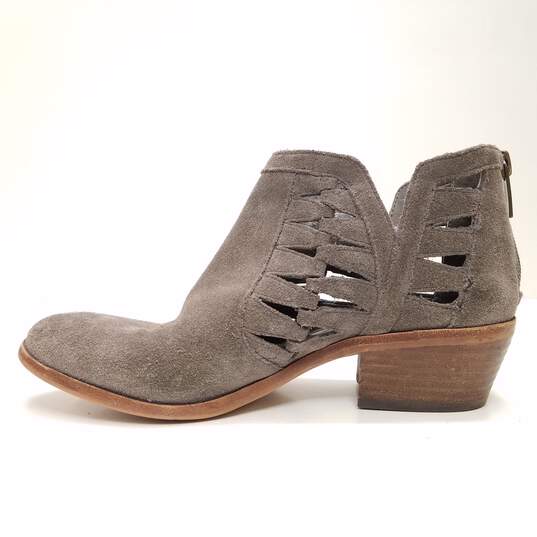 Vince Camuto Peera Suede Western Cut Out Ankle Bootie Grey Size 8 image number 5