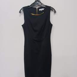 Calvin Klein Women's Black Gold Tone Accent Sleeveless Dress Size 2