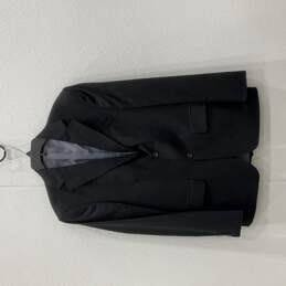 Oscar De La Renta Mens Black Two Button Blazer & Pleated Pants Suit Set Size 38R alternative image