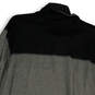 Mens Gray 1/4 Zip Mock Neck Long Sleeve Pullover Activewear Top Size XXL image number 4