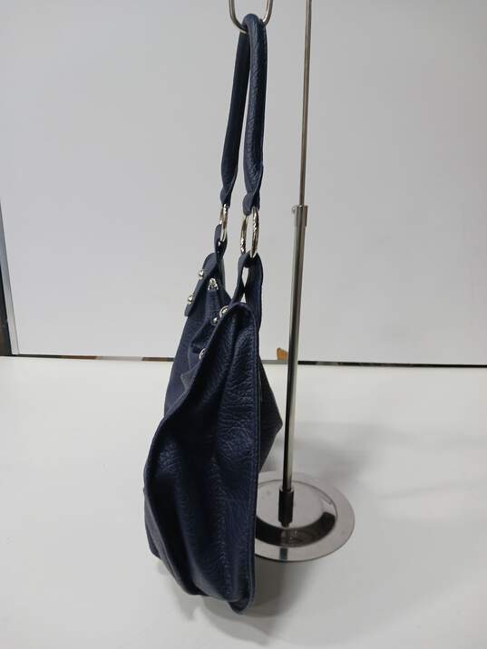 Nine West Blue Leather Hobo Bag image number 3