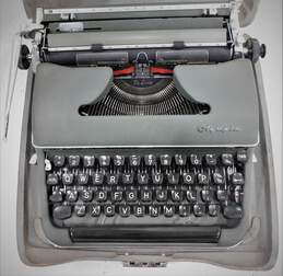 Vintage Olympia SM3 DeLuxe Portable Manual Typewriter W/ Case & Manual alternative image