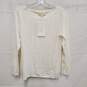 NWT LA Maille Sezane WM's Ivory Polyester Blend Knit Scoop Neck Sweater Size XL image number 1