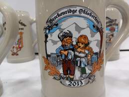 Bundle of 7 Breckenridge Co. Oktoberfest Beer Mugs alternative image