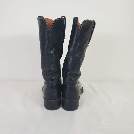 FRYE 2036 Black Leather Western Work Boots Men's Size 9 D image number 7