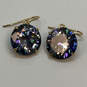 Designer Kate Spade Gold-Tone Multicolor Crystal Cut Stone Drop Earrings image number 3