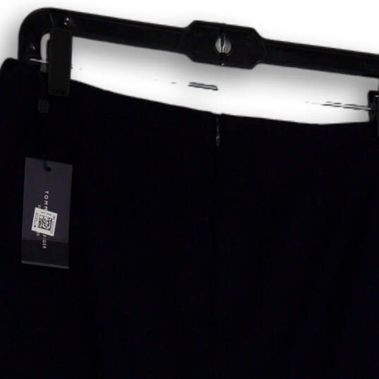 NWT Womens Black Flat Front Pockets Back Zip Straight & Pencil Skirt Size 6 image number 3