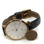 Designer Fossil ES3843 Jacqueline Black Leather Strap Analog Wristwatch image number 1