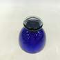 Cobalt Blue Glass Footed Bowl image number 3