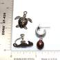 3 Pairs of Sterling Silver/950 Silver Sea Animal Themed Earrings - 14.6g image number 6
