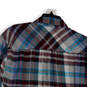 NWT Womens Multicolor Plaid Long Sleeve Collared Button-Up Shirt Size Large image number 4