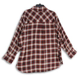 NWT Womens Multicolor Plaid Collared Long Sleeve Button-Up Shirt Size 22/24 alternative image