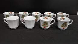 Fairfield Christmas Motif Teacups 9pc Set
