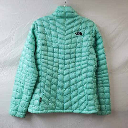 The North Face Green Puffer Jacket image number 2
