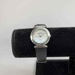 Designer Skagen Denmark Silver-Tone Stainless Steel Round Analog Wristwatch