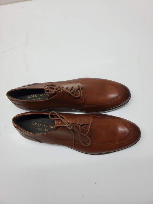 Cole Haan Grand OS Brown Leather Lace Up Dress Shoes Mens Size 10.5 image number 3