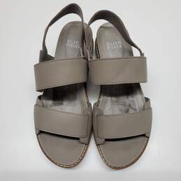 Eileen Fisher Sandals Leather Hook and Loop Tan Women's Sized 6.5