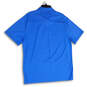 Mens Blue Spread Collar Short Sleeve Heatgear Polo Shirt Size X-Large image number 2