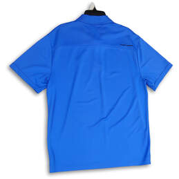 Mens Blue Spread Collar Short Sleeve Heatgear Polo Shirt Size X-Large alternative image