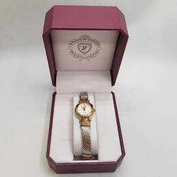 Worthington Vintage Design 20mm Case 2 tone Bangle Lady's Stainless Steel Quartz Watch alternative image
