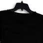 NWT Womens Black Cutout Round Neck Long Sleeve Pullover T-Shirt Size Medium image number 4