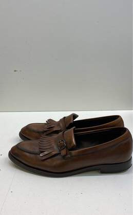 Tod's Brown Leather Kiltie Casual Moccasin Loafers Men's Size 8