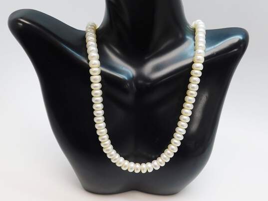 Honora 925 White Pearls Beaded Collar Necklace 39g image number 1
