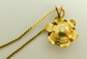 Vintage Crown Trifari Gold Tone Flower Pendant Necklace 3.3g image number 5