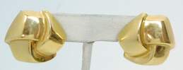 Fancy 14k Yellow Gold Dome Stud Earrings 6.3g