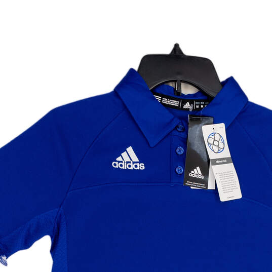 NWT Mens Blue Spread Collar Short Sleeve Golf Polo Shirt Size Medium image number 3