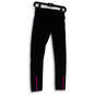 Womens Black Pink Stretch Elastic Wasit Pull On Ankle Zip Leggings Size S image number 2
