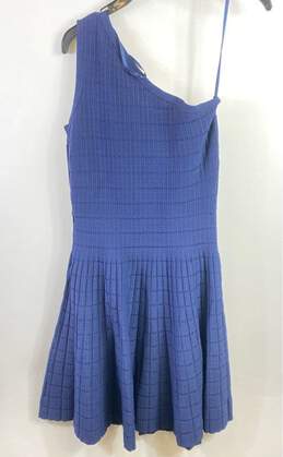 Michael Kors WomeN Blue One Shoulder Fit & Flare Dress M alternative image