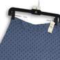 NWT Womens Blue Geometric Eyelet Knee Length Back Zip A-Line Skirt Size 4 image number 3