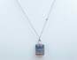 Tiffany & Co 925 Shopping Bag Pendant Cable Chain Necklace & Dust Bag 9.7g image number 2