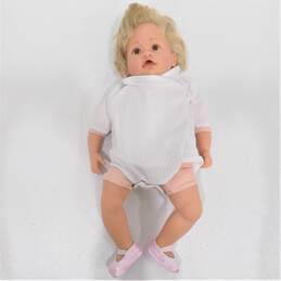 Gotz  Germany Baby Girl Reborn Doll Weighted Blonde Hair Brown Eyes