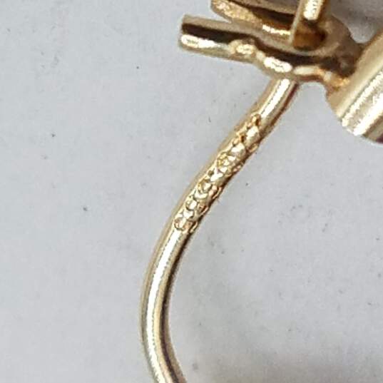 14K Gold Multi Gemstone Ball Hoop Earrings 6.8g image number 2