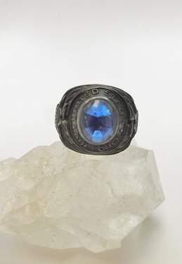 VTG 925 Blue Glass Cabochon United States Air Force Ring alternative image