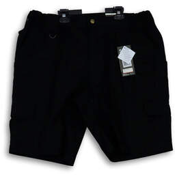 NWT Mens Black Flat Front Regular-Fit Pockets Cargo Shorts Size 40